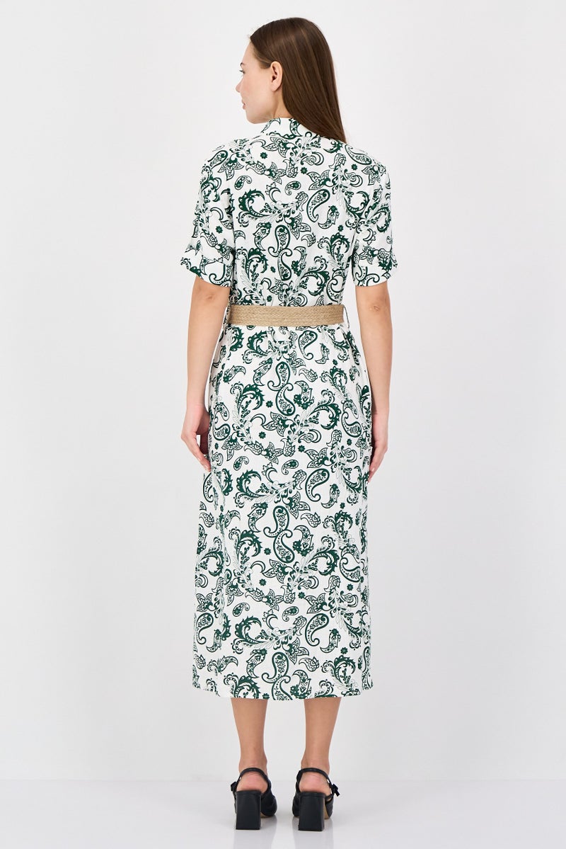 bebe Women Floral Print Midi Dress, Multicolor - Image 4